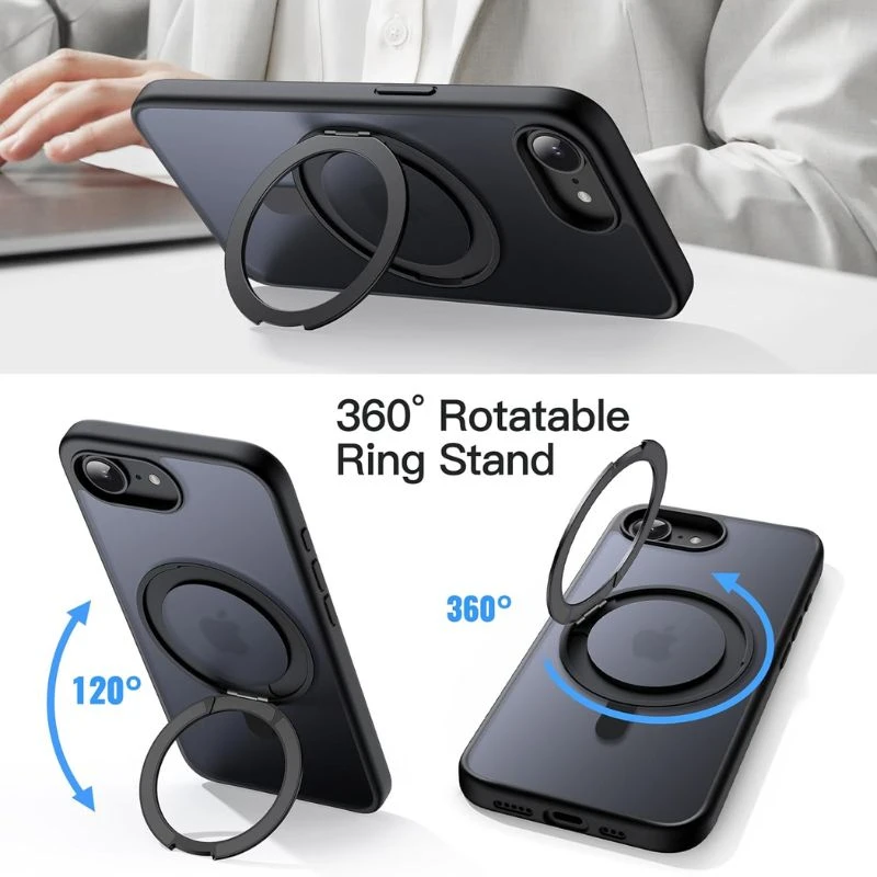 JETech 360 Rotatable Ring IPhone 16e Case - 360 5 JETech 360 Rotatable Ring IPhone 16e Case - 360 - Image 3