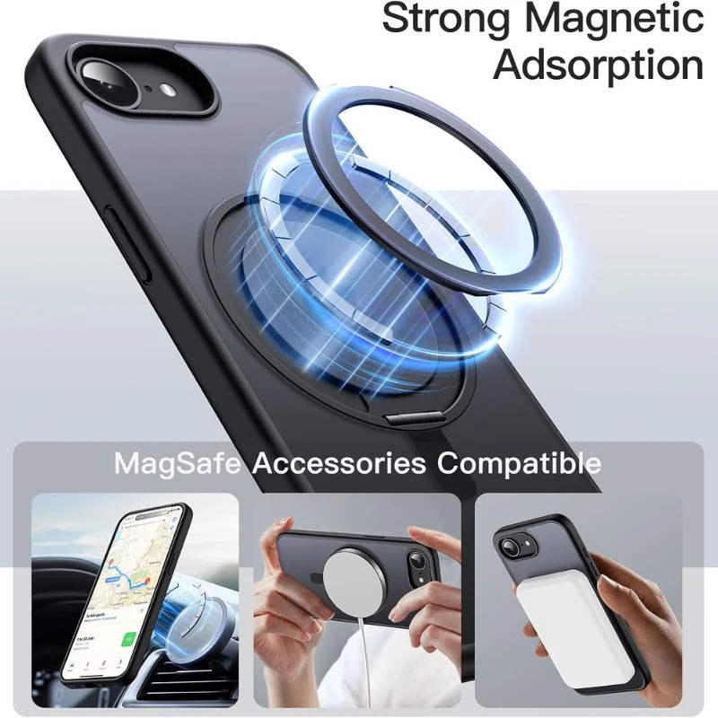 JETech 360 Rotatable Ring IPhone 16e Case - 360 6 JETech 360 Rotatable Ring IPhone 16e Case - 360 - Image 4