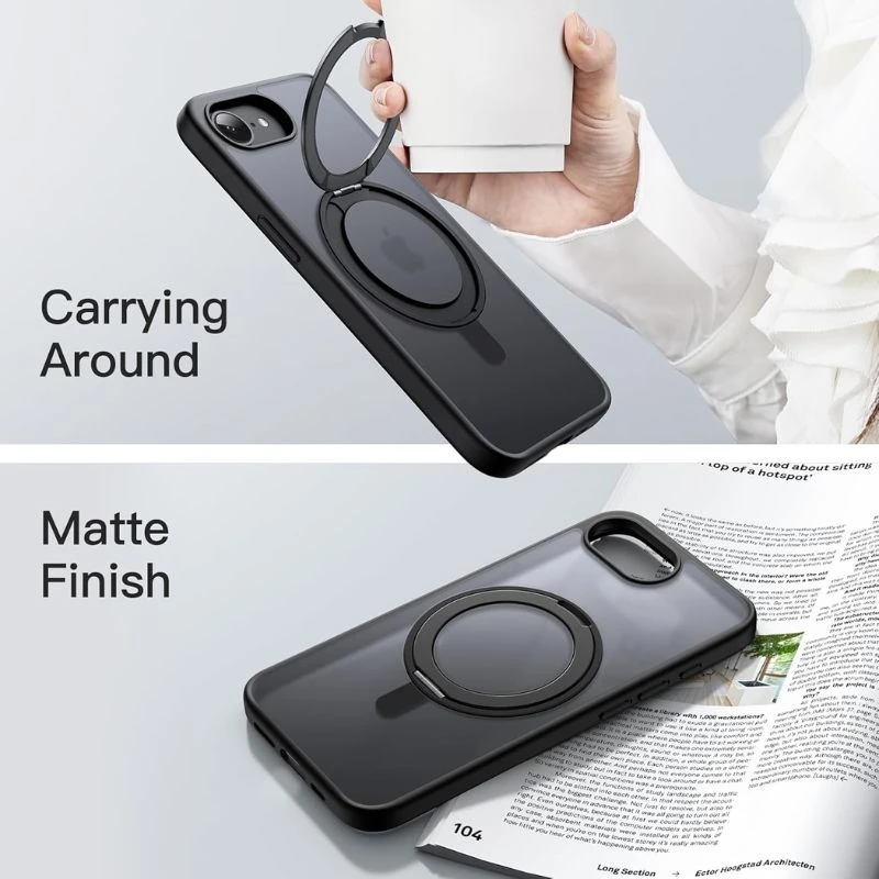 JETech 360 Rotatable Ring IPhone 16e Case - 360 7 JETech 360 Rotatable Ring IPhone 16e Case - 360 - Image 5