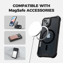 Raptic Air Tough MagSafe Case IPhone 15 -Uniq Sale Store raptic cases covers clear tough magsafe case iphone 15 raptic air 2 0 40536399413506