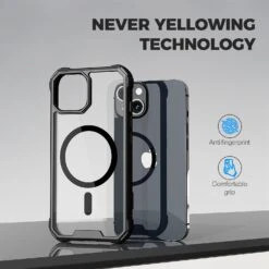 Raptic Air Tough MagSafe Case IPhone 15 -Uniq Sale Store raptic cases covers clear tough magsafe case iphone 15 raptic air 2 0 40536399610114