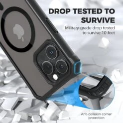 Raptic Air Tough MagSafe Case IPhone 15 -Uniq Sale Store raptic cases covers clear tough magsafe case iphone 15 raptic air 2 0 40536415109378