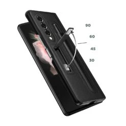 Samsung Galaxy Z Fold 5 Kickstand Case With Pen Holder - Urban -Uniq Sale Store urban cases covers samsung galaxy z fold 5 leather standing case with pen holder urban 39235193733378