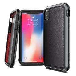 X-Doria Defense Lux Pro Apple IPhone XS Max Leather Protective Case Cover -Uniq Sale Store x doria cases covers black leather x doria defense lux pro apple iphone xs max leather protective case cover 4116294107185